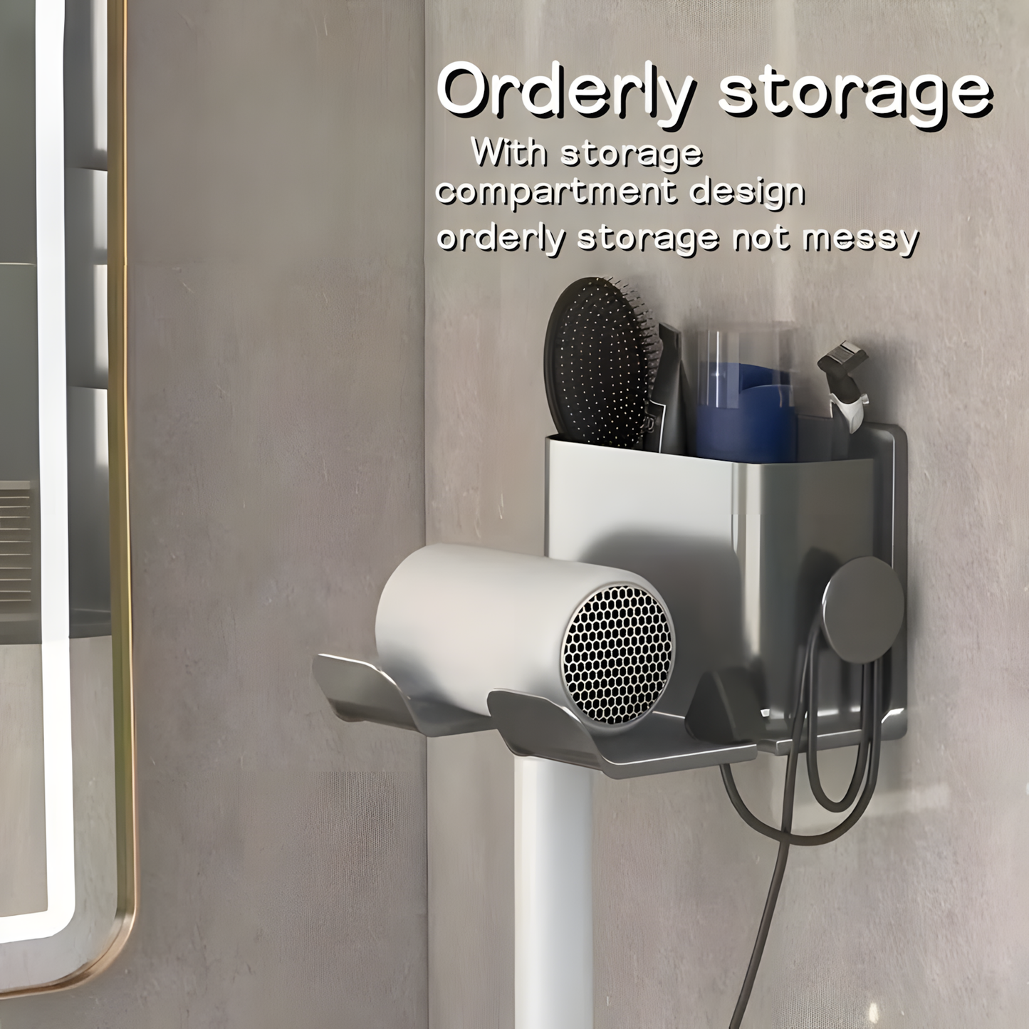 Organiseur de salle de bain TidyTouch avec support pour téléphone